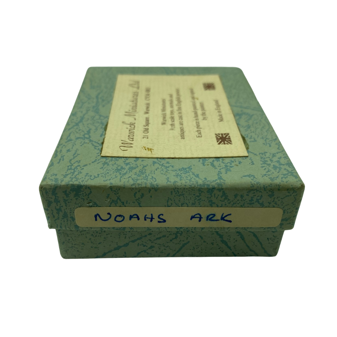 Vintage Warwick Hand Painted Noah's Ark Miniatures with box 1:12