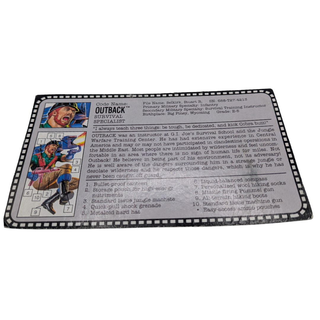 G.I. Joe,  Action Force Outback V4 Battlecorps filecard 939