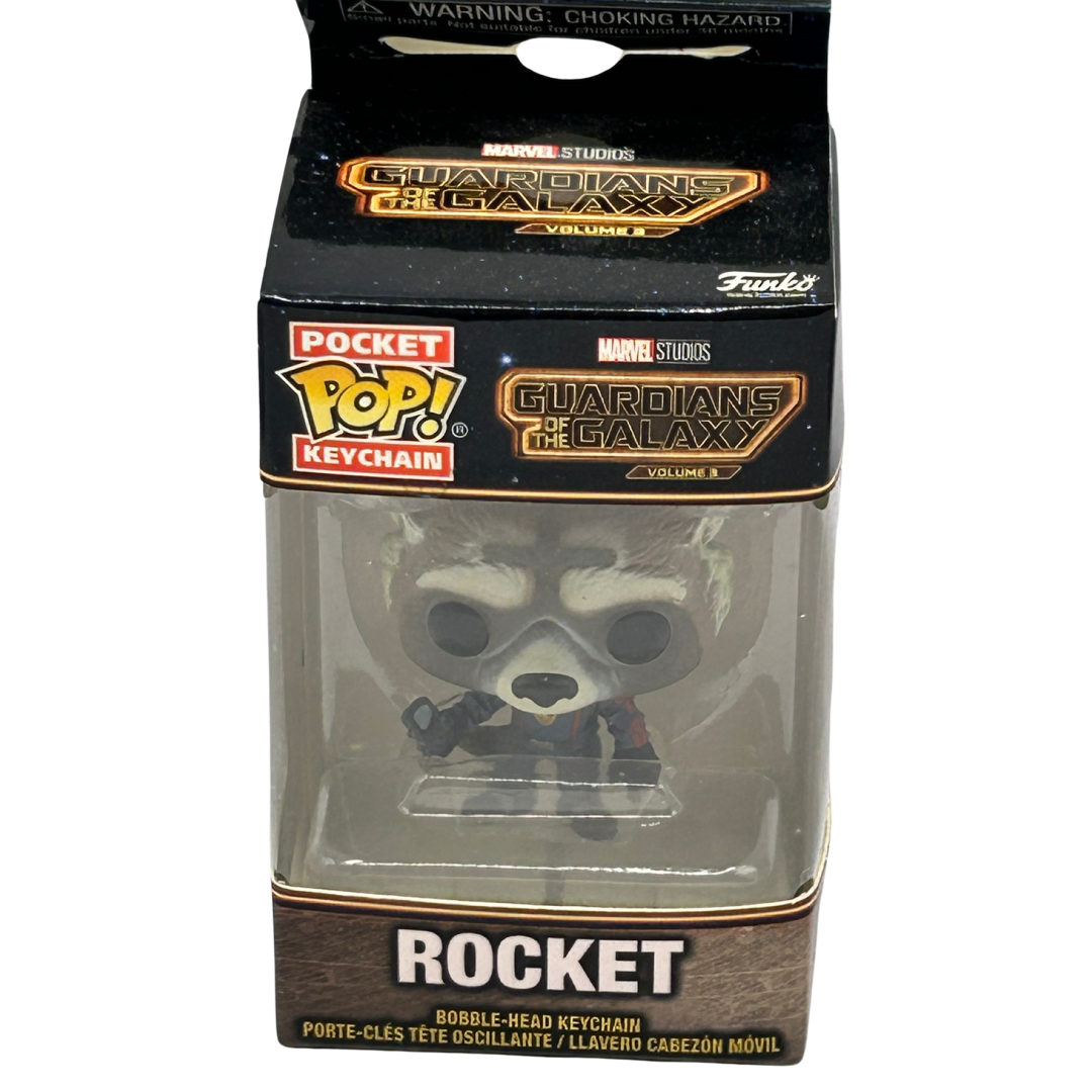 Pop Vinyl Rocket Guardians of the Galaxy bobble head keychain by Funko