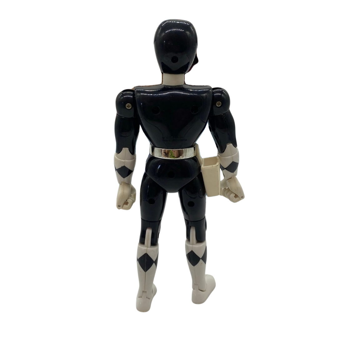 Power Rangers Black Ranger Zach with box by Bandai