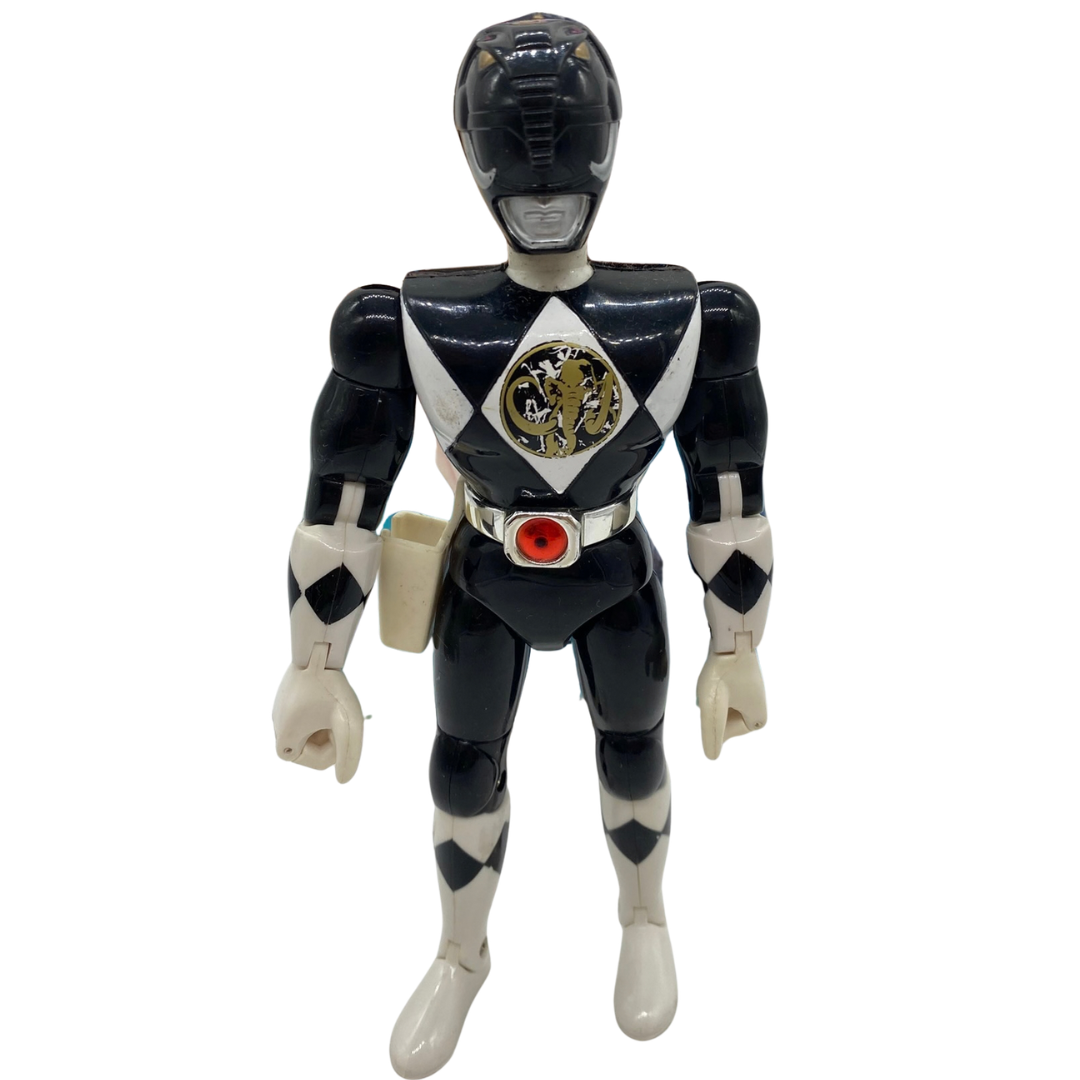 Power Rangers Black Ranger Zach with box by Bandai