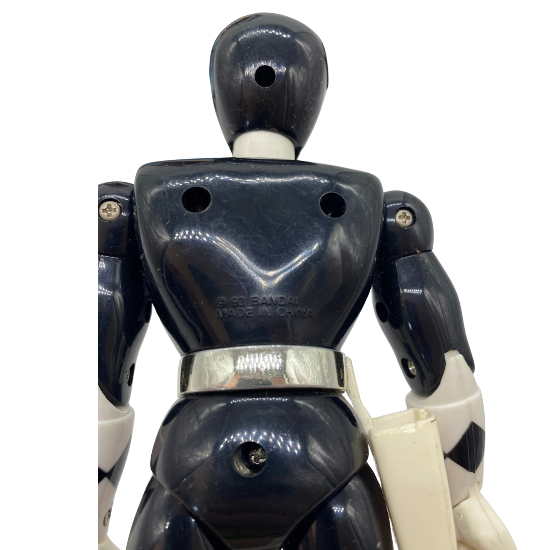 Power Rangers Black Ranger Zach with box by Bandai
