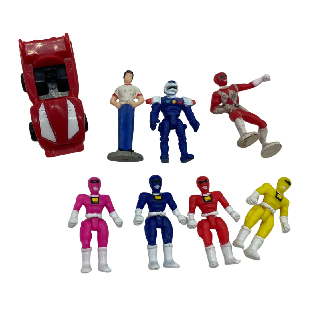 Vintage Power Rangers Turbo micro figure lot and vehicle 413