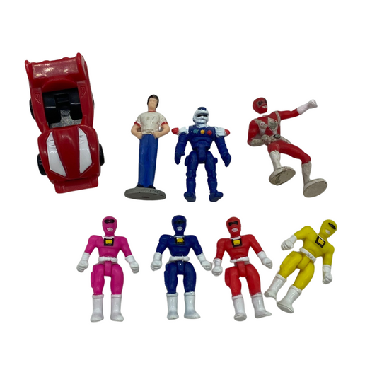 Vintage Power Rangers Turbo micro figure lot and vehicle 413