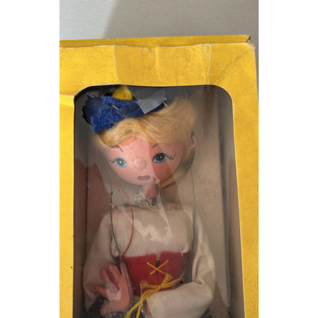 Pelham Puppets Mitzi marionette in box blue hat