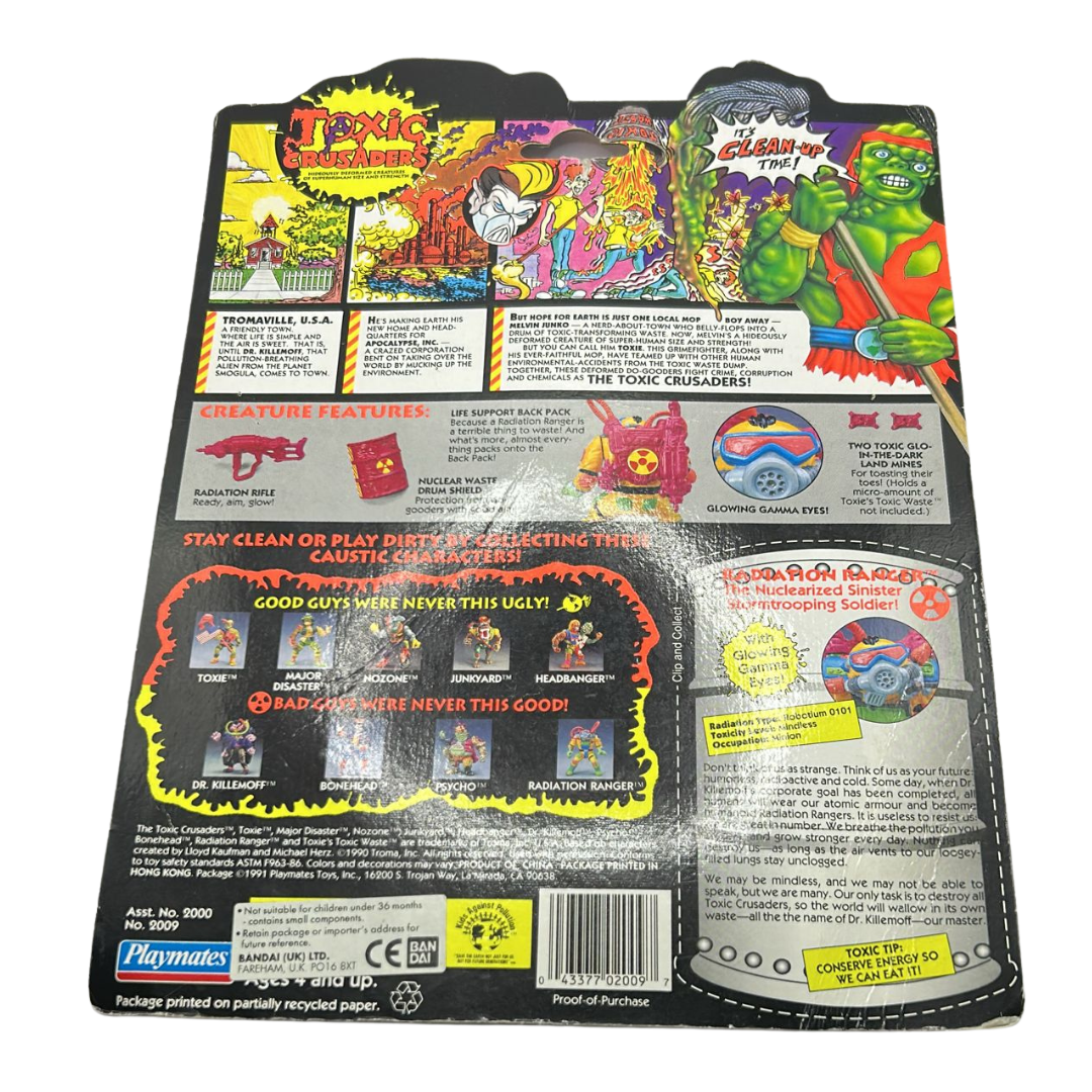 Toxic Crusaders Radiation Ranger near complete & card 1991 by Playmates 884