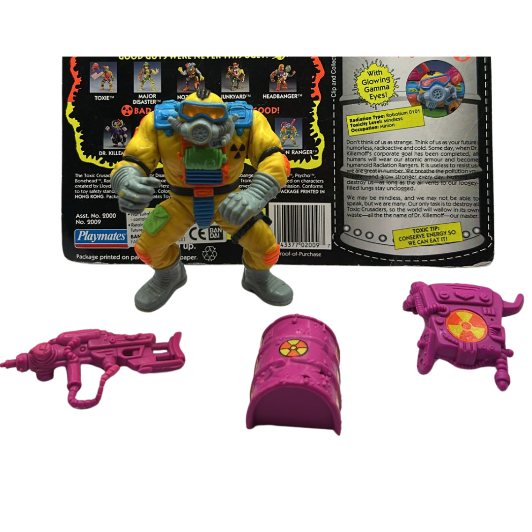 Toxic Crusaders Radiation Ranger near complete & card 1991 by Playmates 884