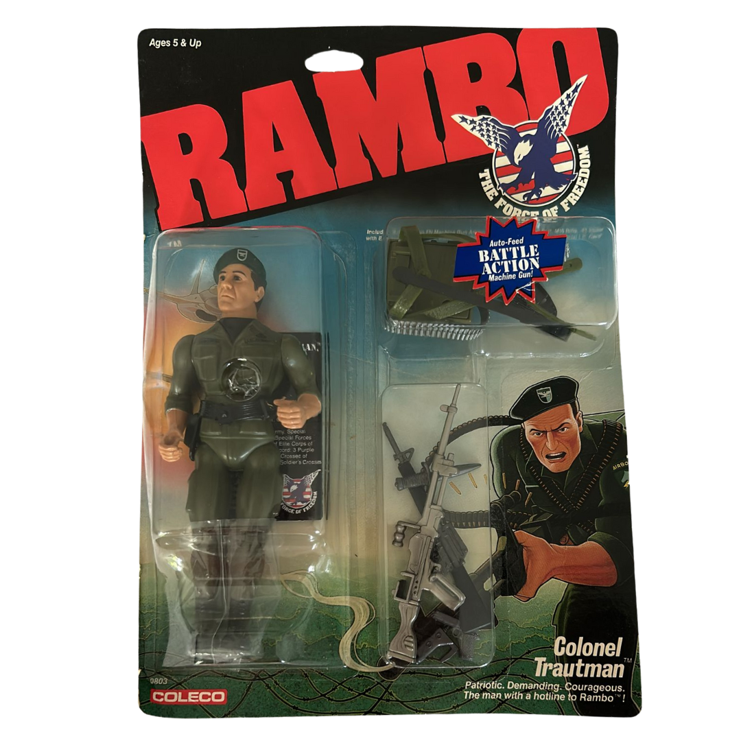 Vintage Rambo Colonel Trautman MOC figure by Coleco 1980's