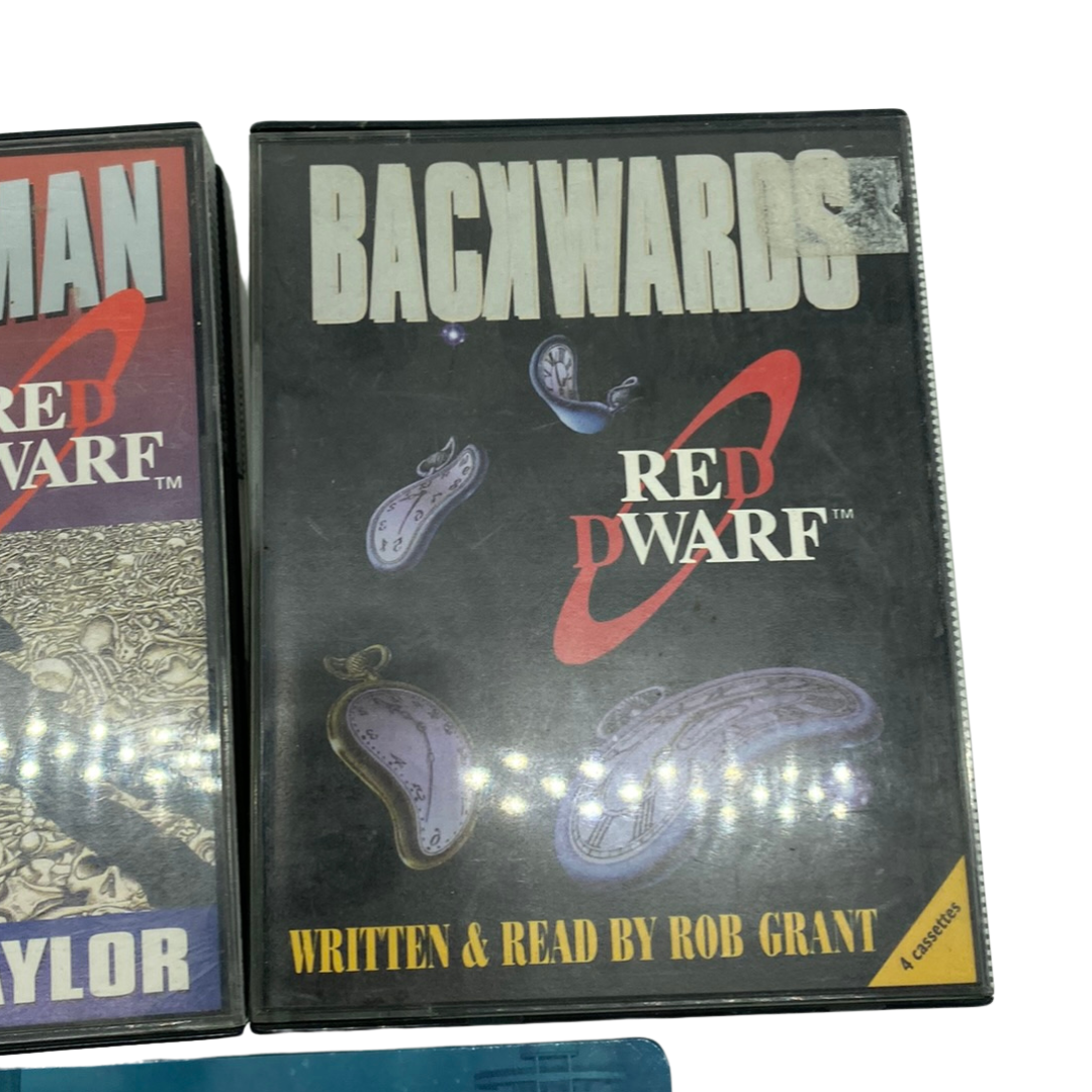 Red Dwarf Last Human & Backwards audio cassette books by Doug Naylor & Rob Grant