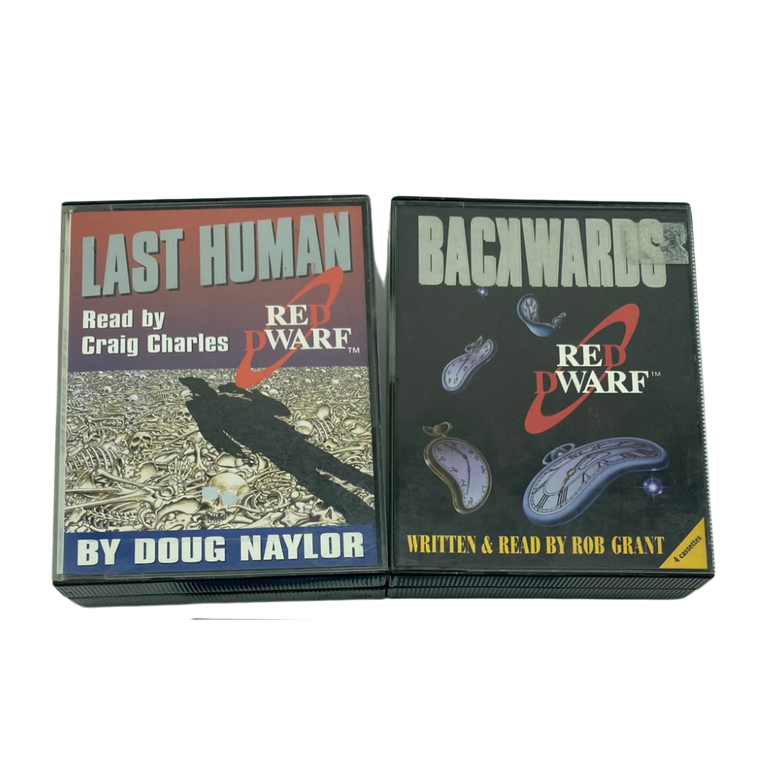 Red Dwarf Last Human & Backwards audio cassette books by Doug Naylor & Rob Grant