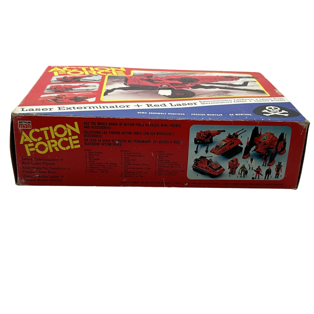 Action Force Laser Exterminator & Red Laser complete box figure bubble & inserts