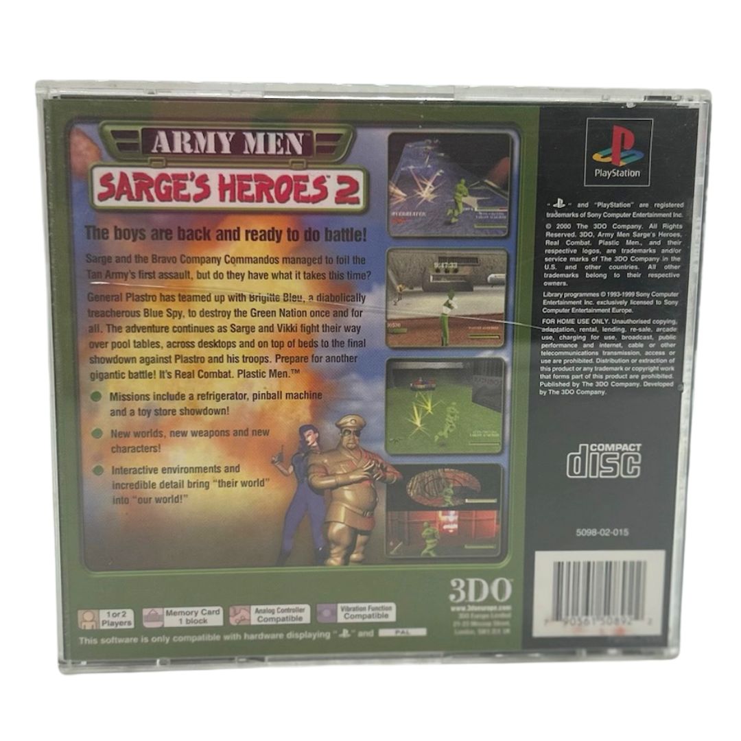 Army Men: Sarge's Heroes 2 with manual PlayStation 1 PS1 PAL