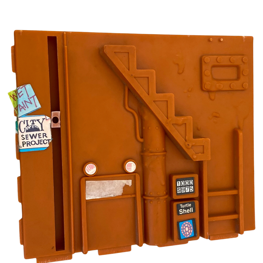 Turtles Sewer Lair orange wall part Playset Vintage 1989 Playmates TMNT 80