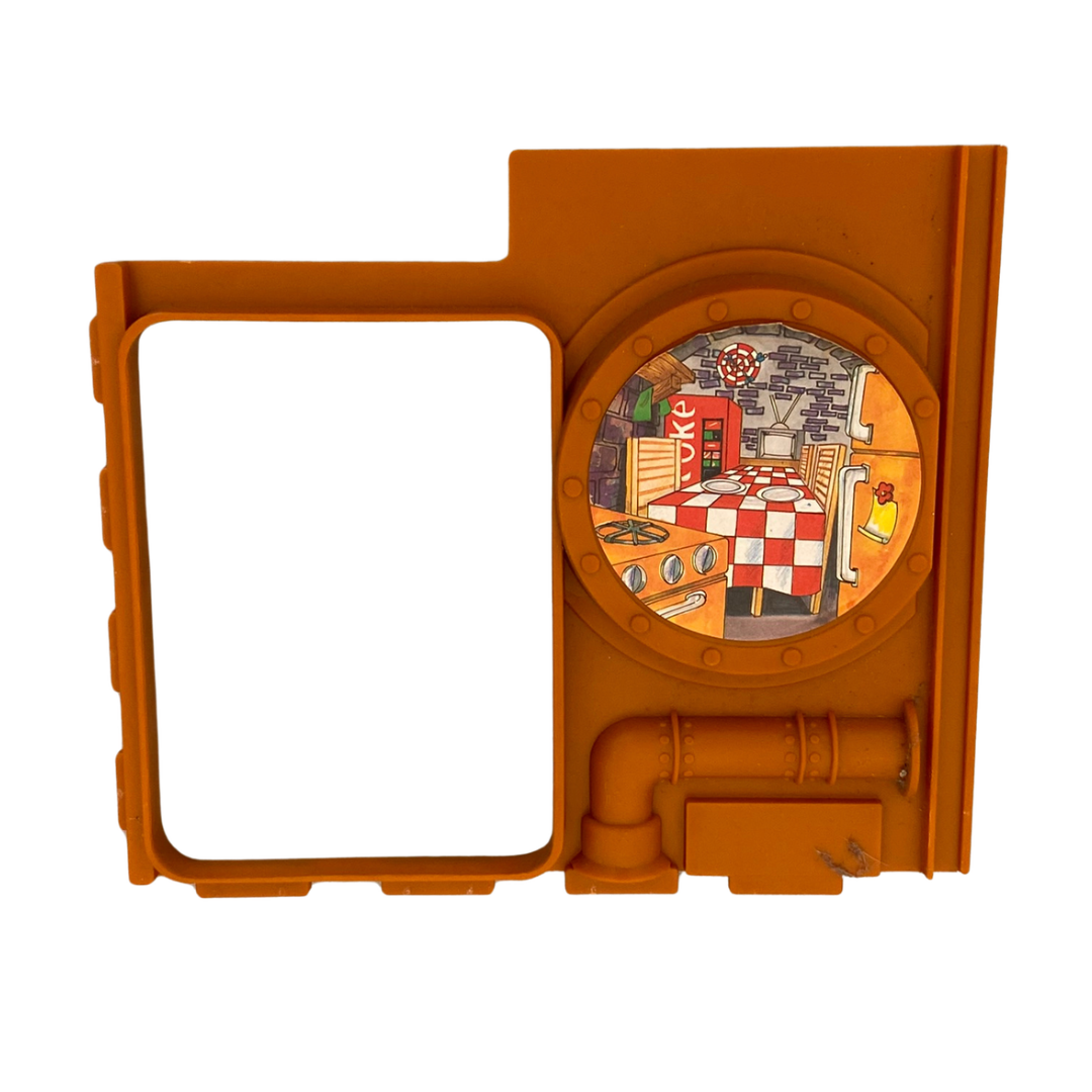 Turtles Sewer Lair orange wall part Playset Vintage 1989 Playmates TMNT 80