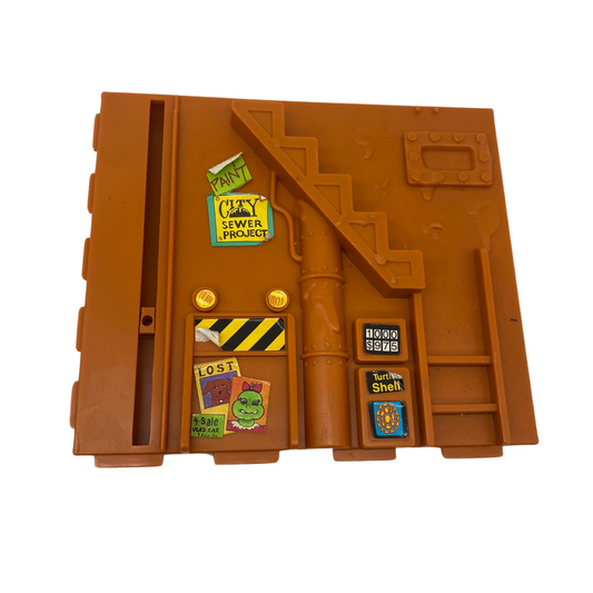 Turtles Sewer Lair Playset side wall part Vintage 1989 Playmates TMNT Hero 504