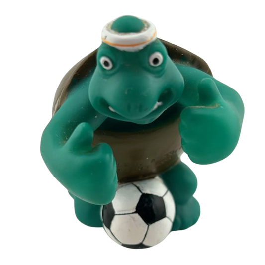 Aardman Frank The Tortoise figure with football bottle bubble bath top 27