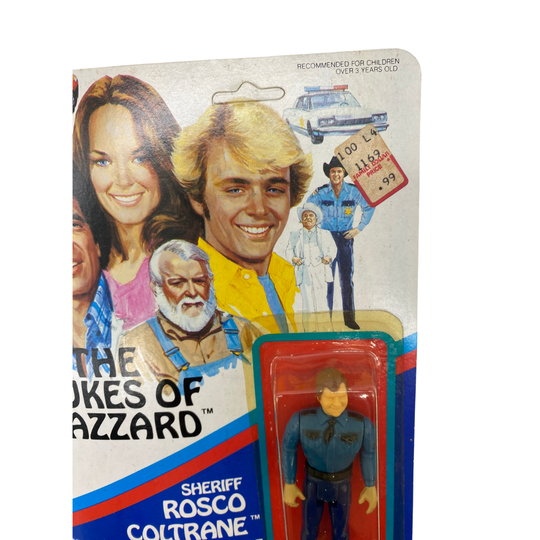 Mego Dukes Of Hazzard Sheriff Rosco Coltrane MOC 3/4" figure Unpunched card