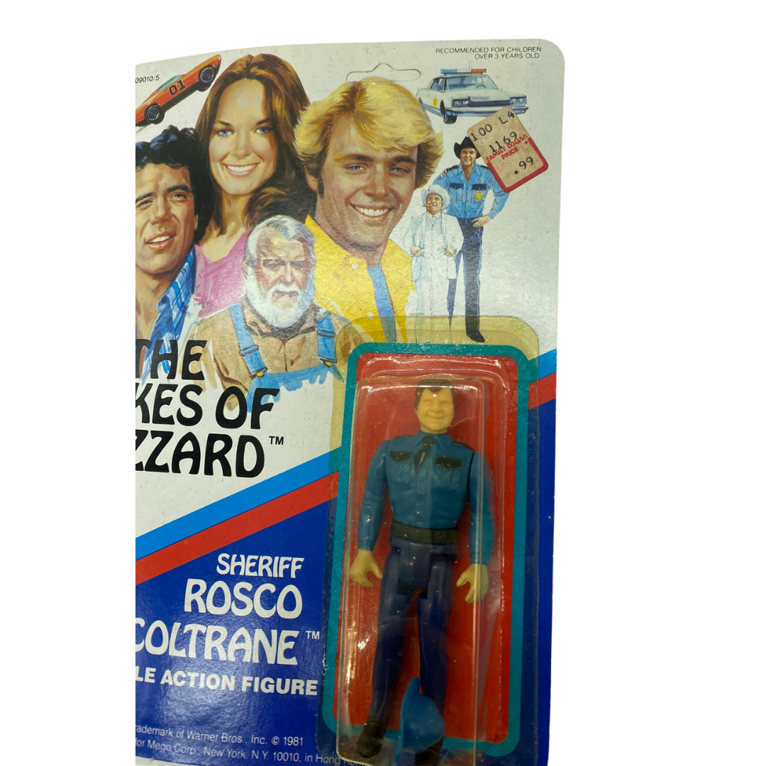 Mego Dukes Of Hazzard Sheriff Rosco Coltrane MOC 3/4" figure Unpunched card