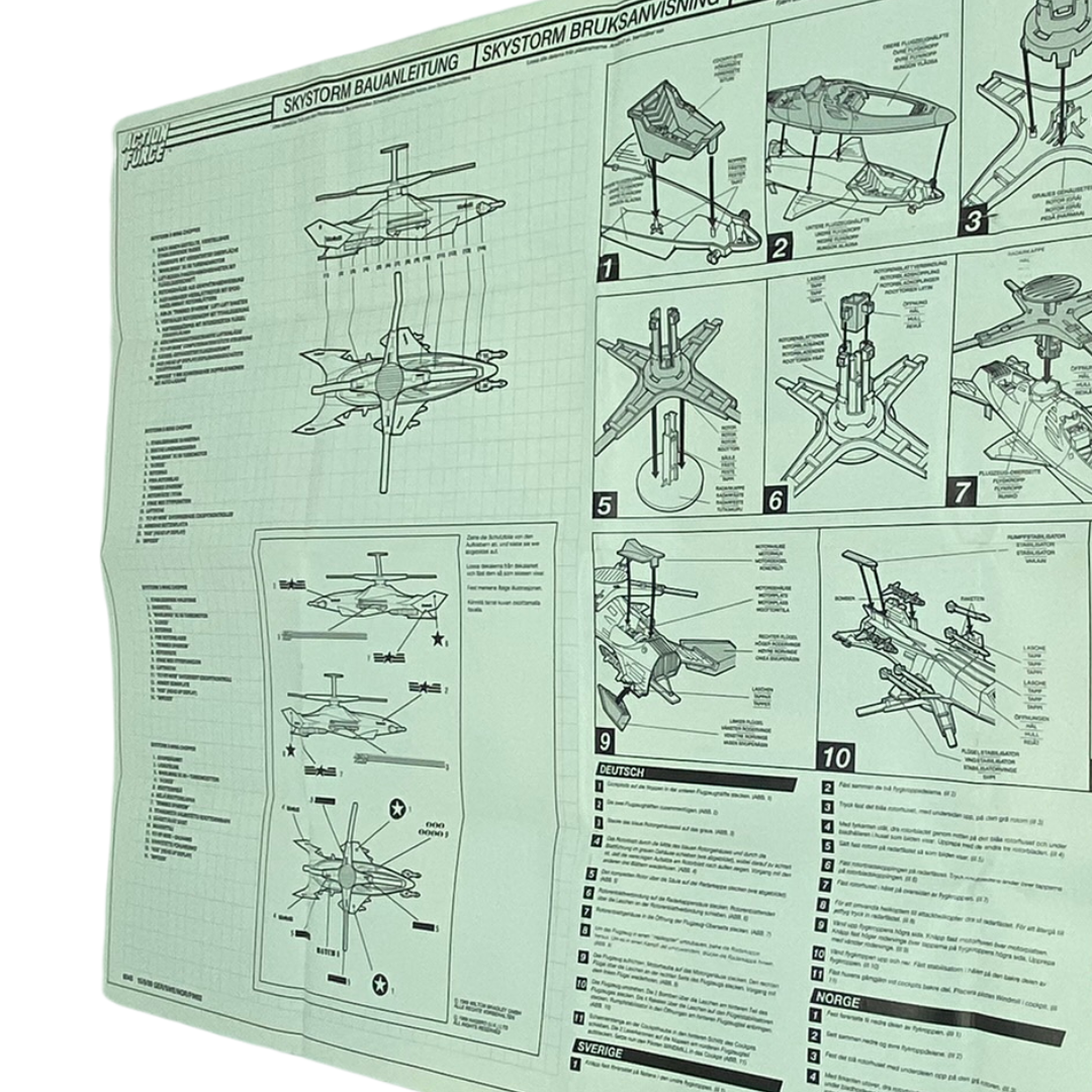 GI Joe Action Force 1989 Vintage Skystorm, Sky Storm instructions poster 433