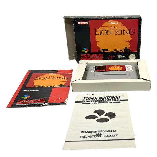 Super Nintendo / SNES Lion King game, box and instructions