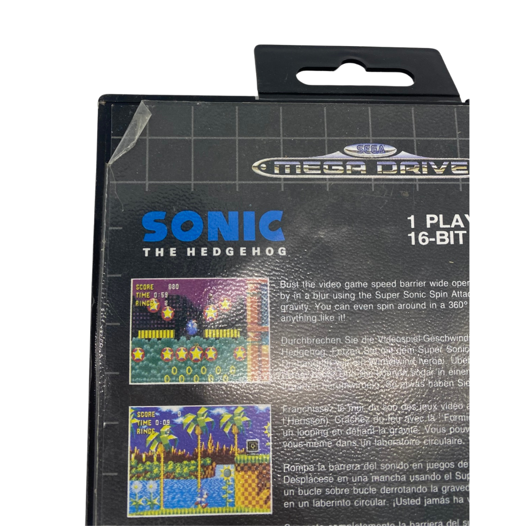 Sonic the Hedgehog Sega Mega Drive game in box PAL