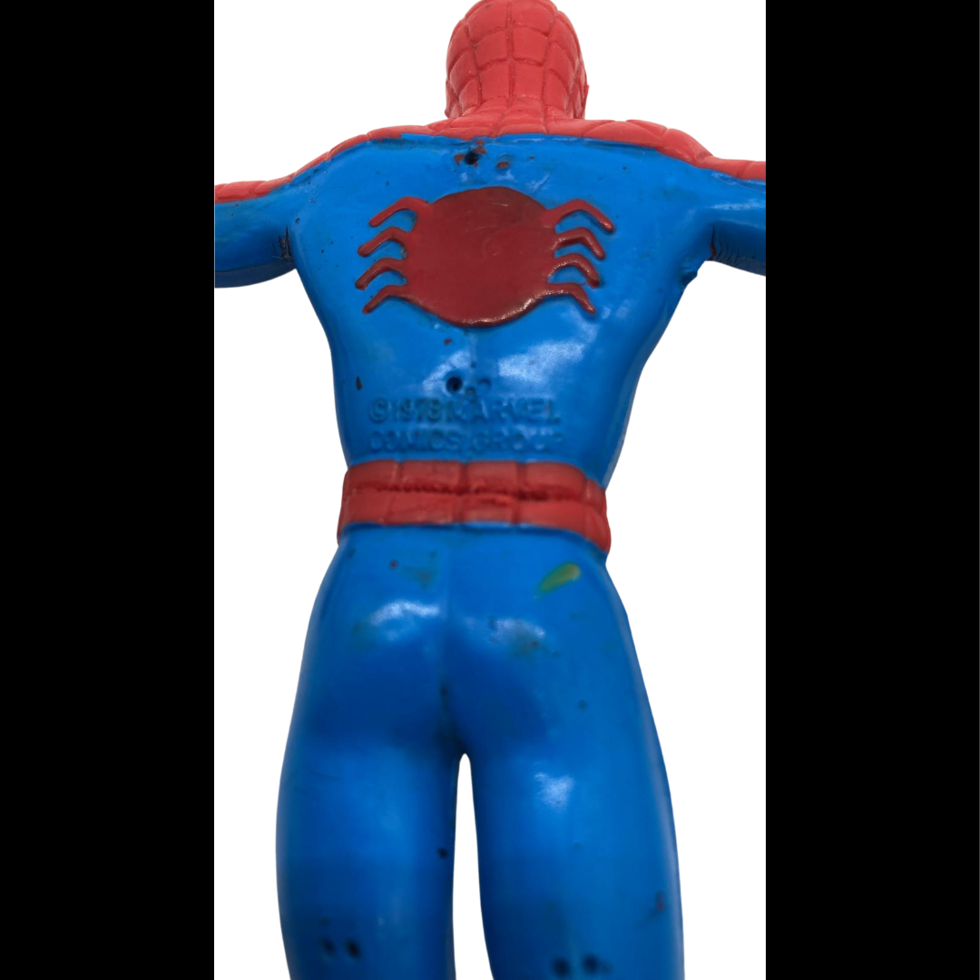 Marvel Secret Wars Spider Man, Spiderman 1978 rubber bendy figure 499