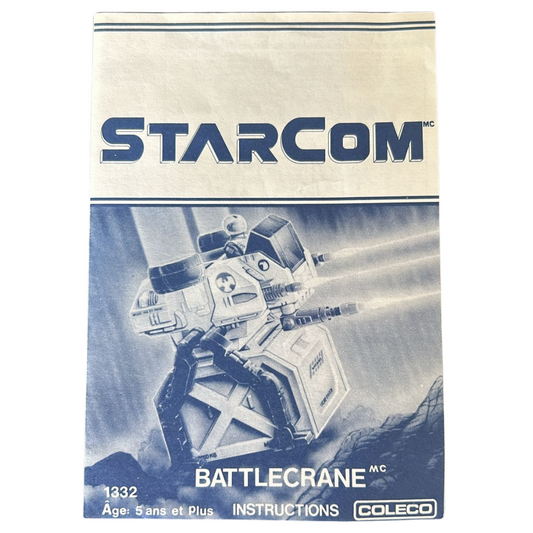 Starcom Battlecrane Instructions French, Battle Crane vehicle