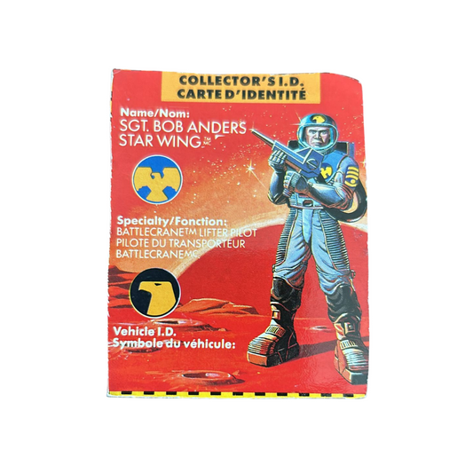 Starcom Bob Anders filecard Battlecrane Pilot