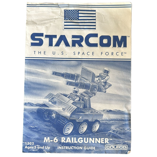 Starcom M-6 Railgunner instructions Vintage Coleco M6 Rail Gunner