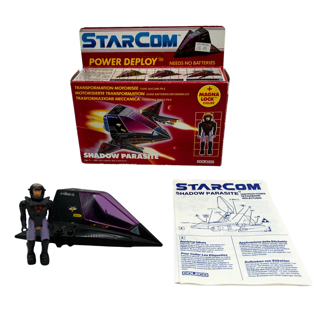 Starcom Shadow Parasite & Lt Magg with box used sticker sheet & instructions 185