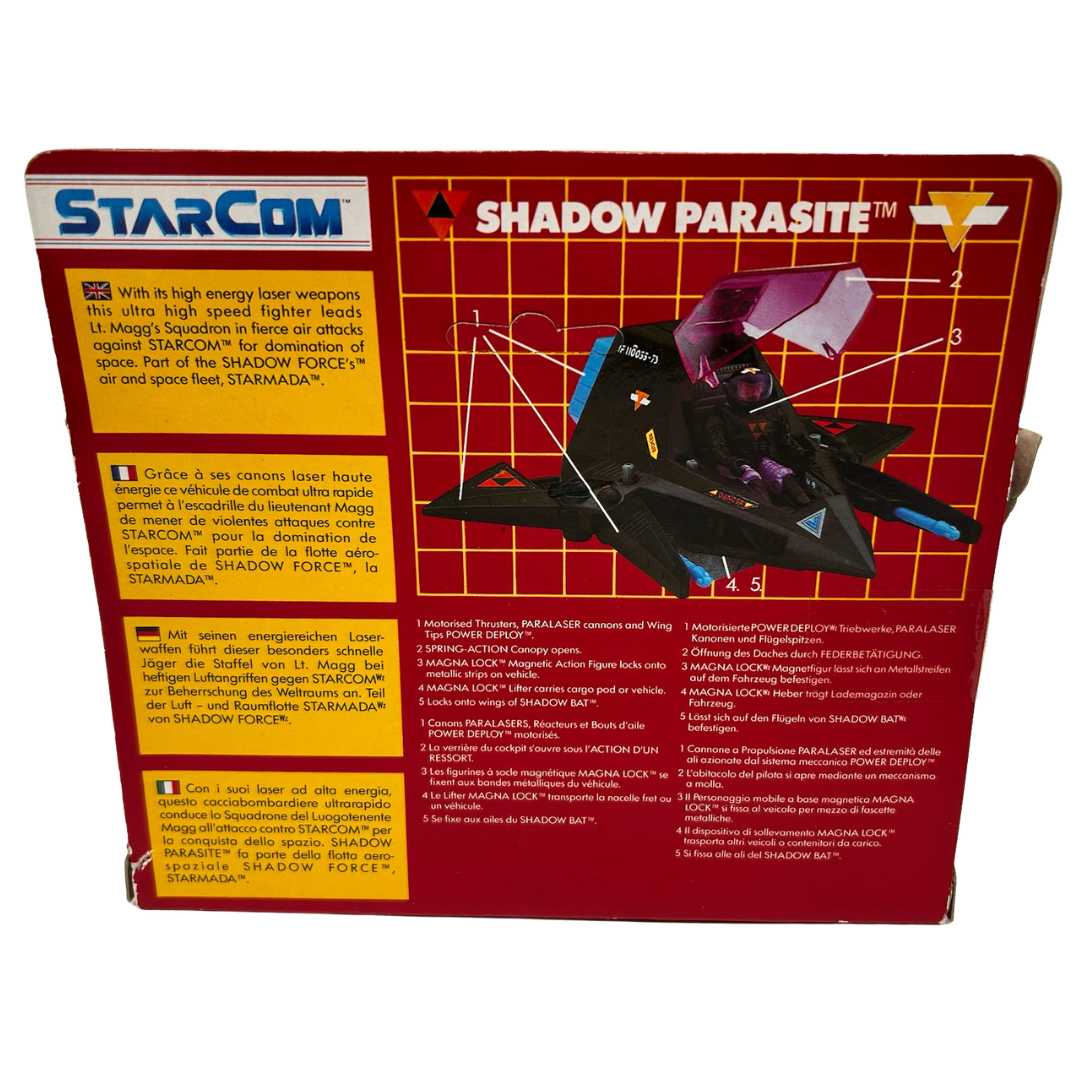Starcom Shadow Parasite & Lt Magg with box used sticker sheet & instructions 185
