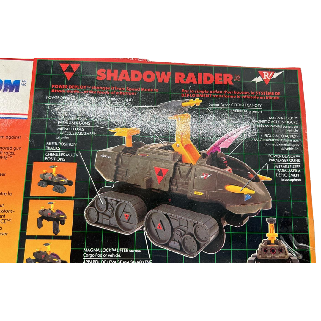 Starcom Shadow Raider Technical profile from orginal box & Battlecron 9 card