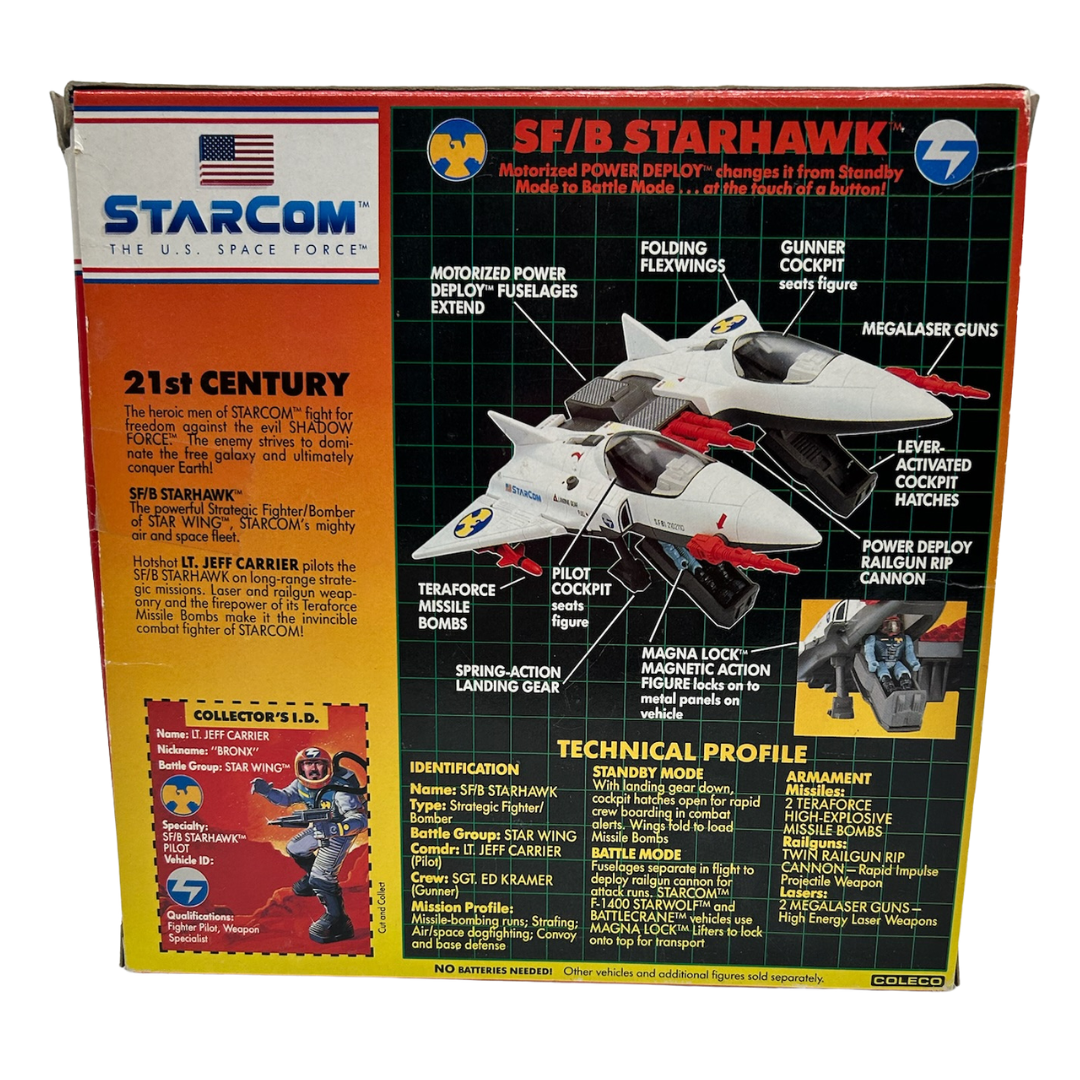 Starcom Starhawk with Jeff Carrier figure complete & working mechanism
