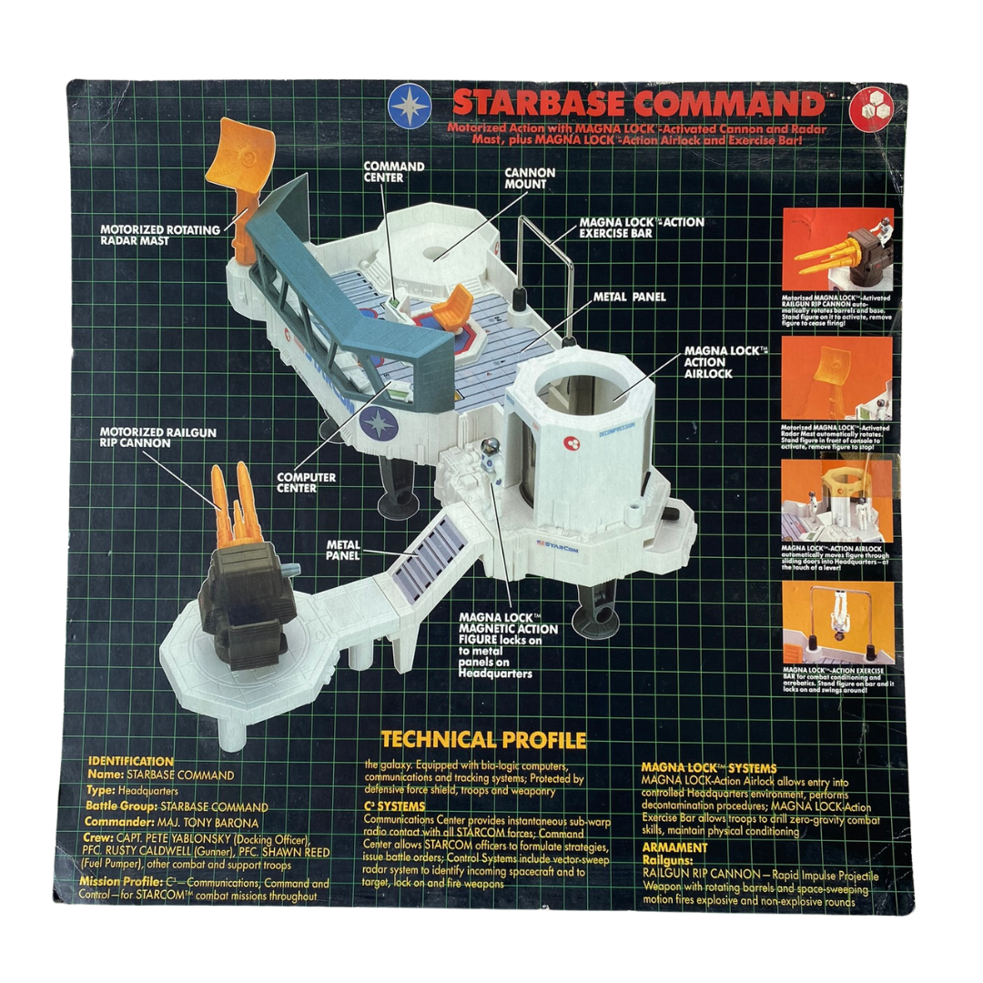 Vintage Starcom Starbase Command technical profile from original box