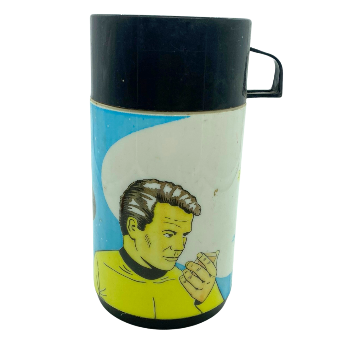 Original Star Trek Captain Kirk & Enterprise Thermos Flask vintage 1978