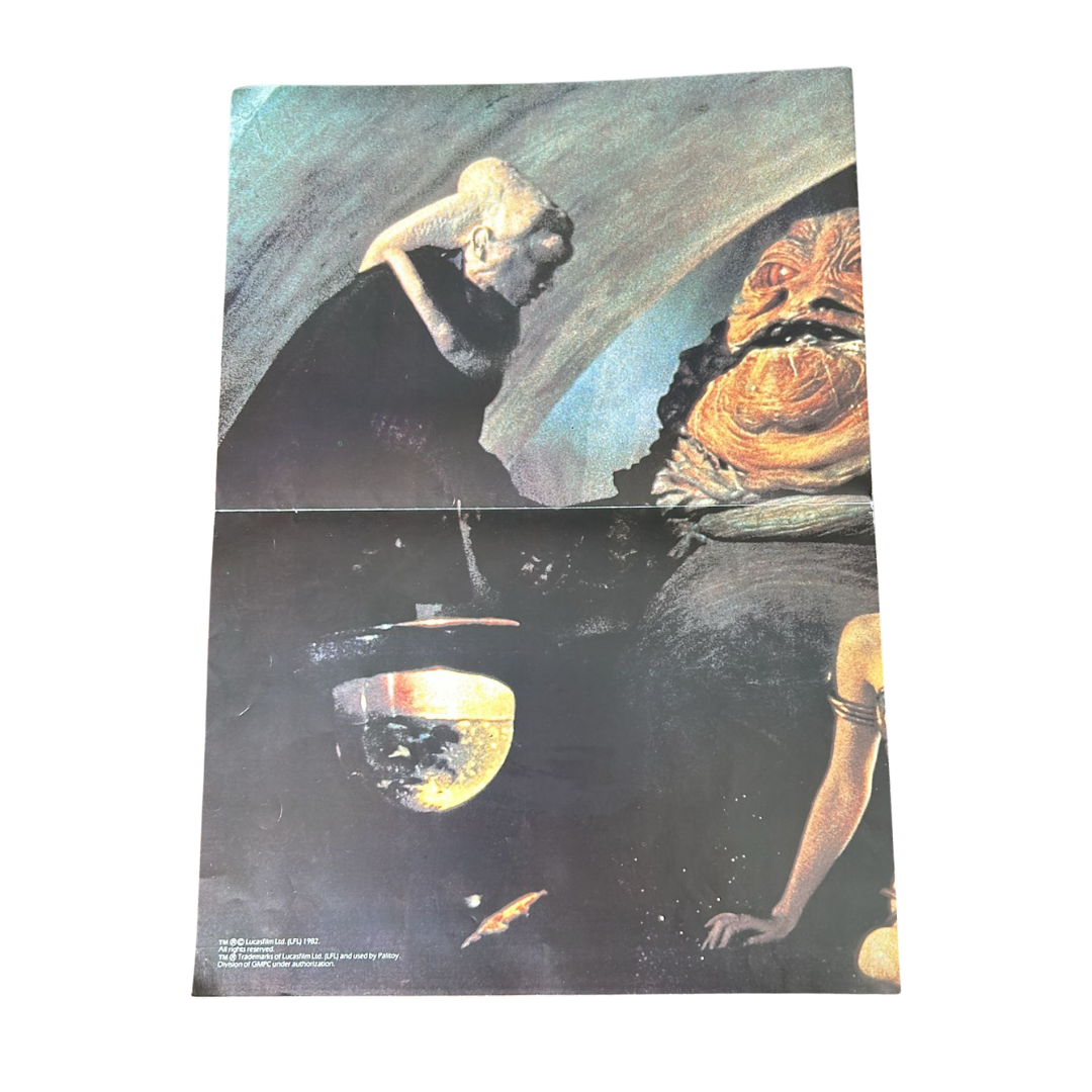 Vintage Star Wars 1983 Airfix  2-Sided Poster Leia gold bikini & Han Solo