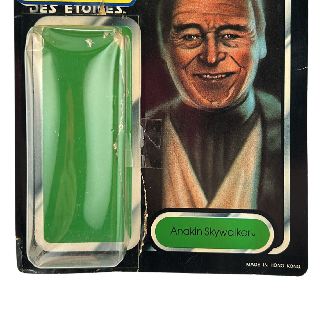 Vintage Star Wars Anakin Skywalker with opened tri-logo cardback with bubble