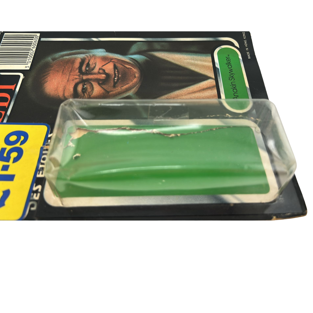 Vintage Star Wars Anakin Skywalker with opened tri-logo cardback with bubble