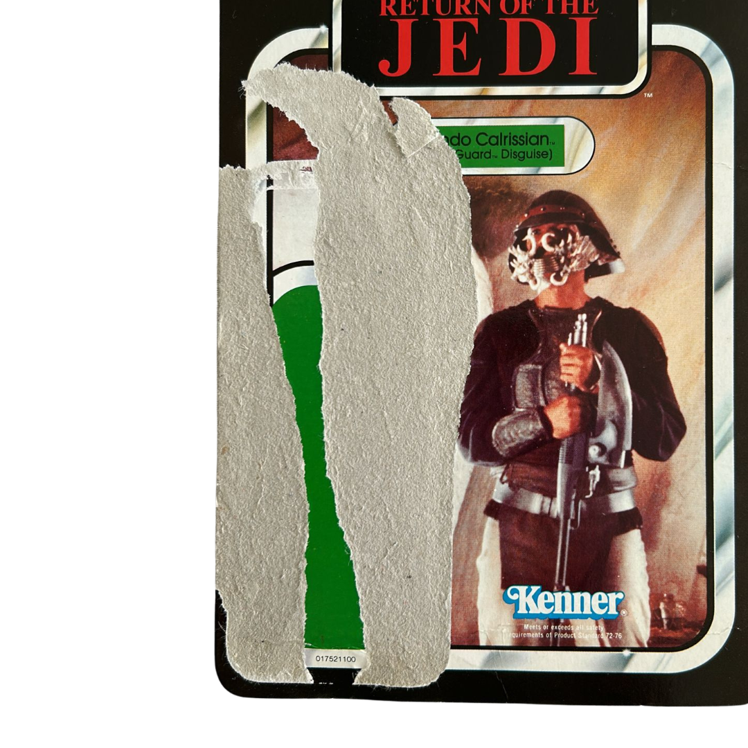 Vintage Star Wars Return of the Jedi Lando Skiff Guard Cardback kenner 1980s