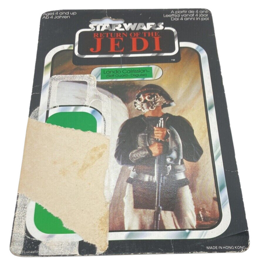 Vintage Star Wars, Lando Calrissean Skiff Guard Palitoy cardback, original