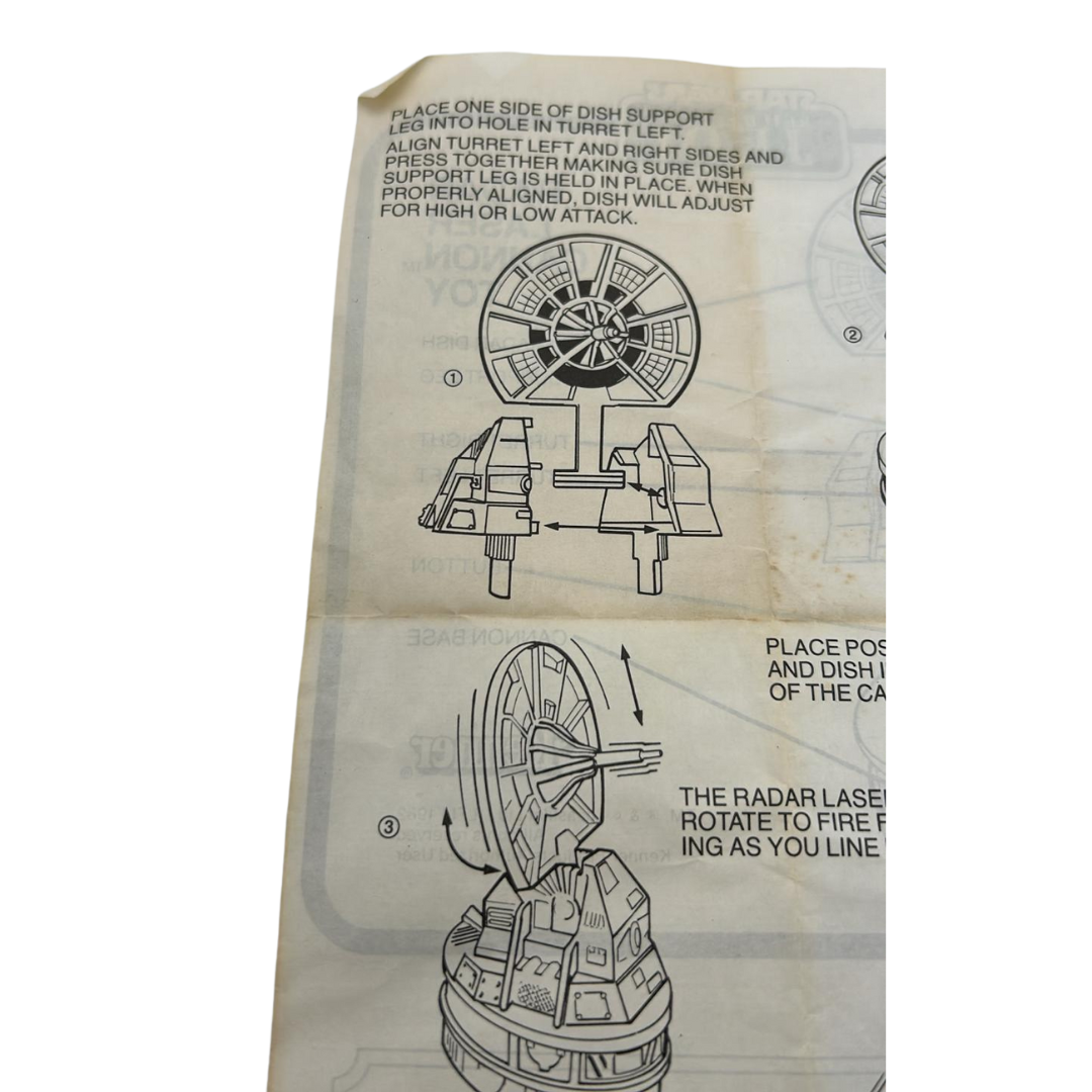 Vintage Star Wars Radar Laser Cannon instructions Mini Rig vehicle 147