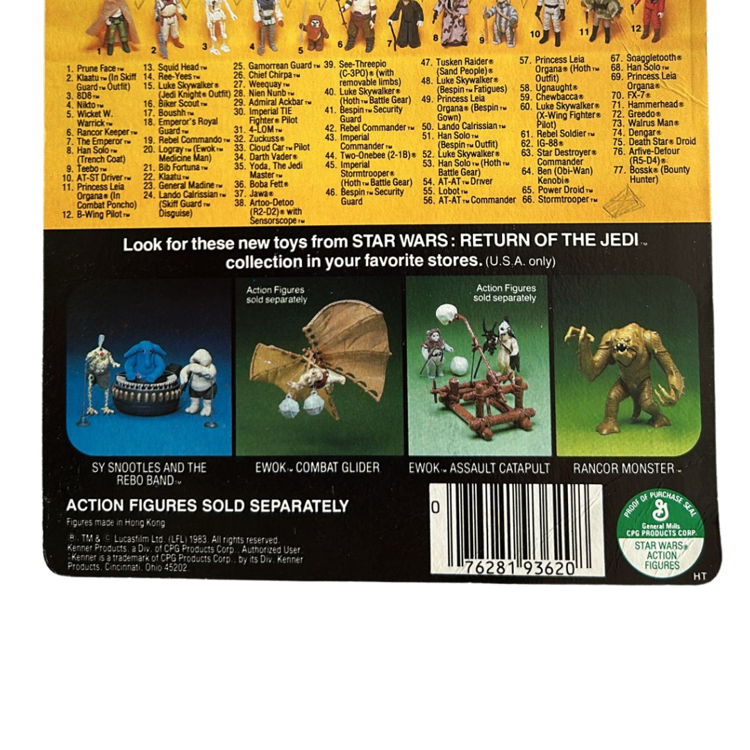 Vintage Star Wars Tusken Raider / Sand People ROTTJ 77 back cardback kenner