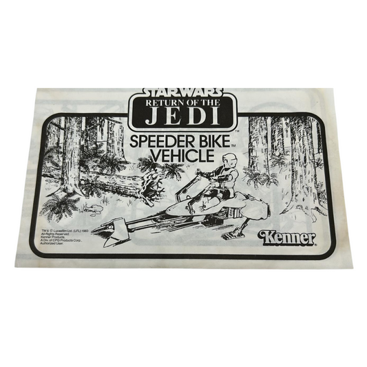 Vintage Star Wars Speeder Bike instructions by Kenner 464