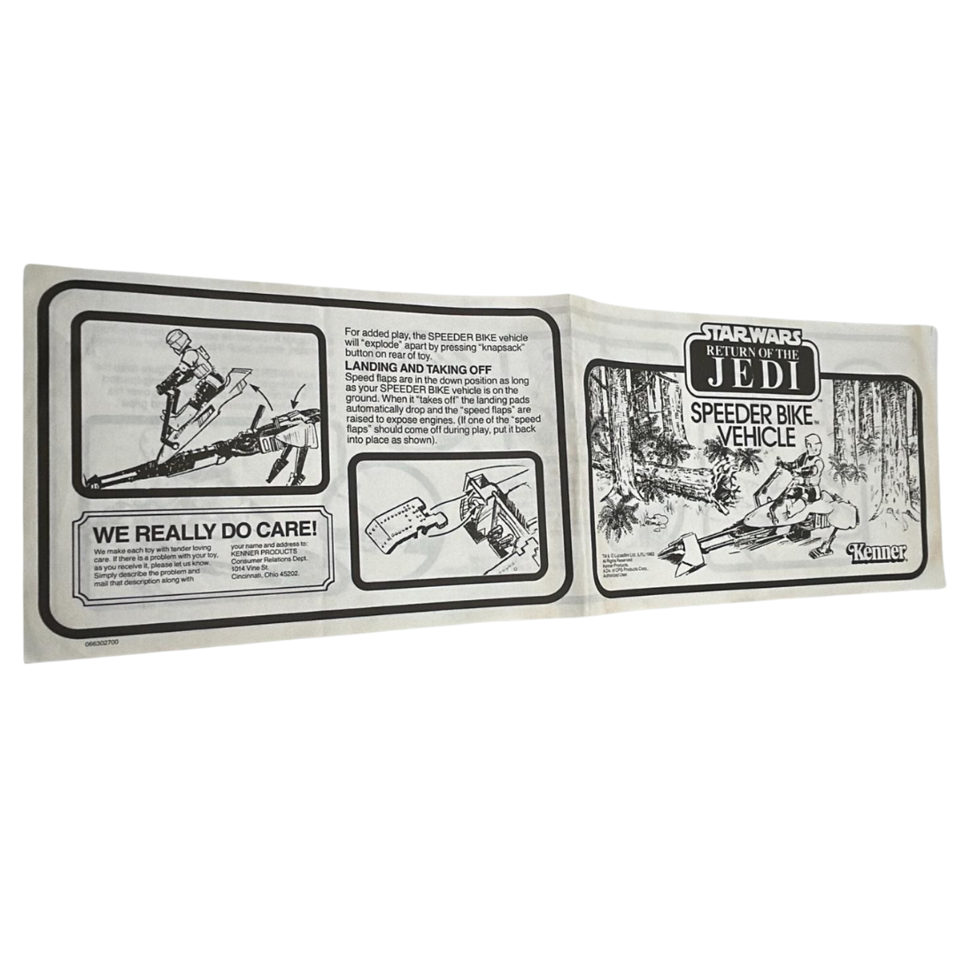 Vintage Star Wars Speeder Bike instructions by Kenner 464