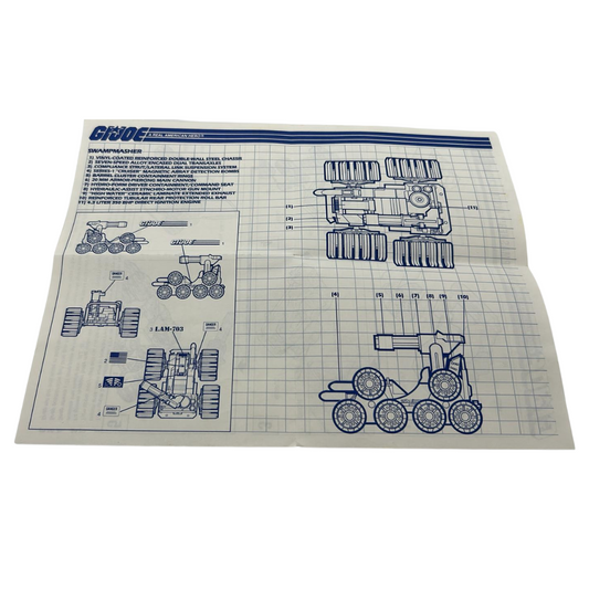 GI Joe,  Action Force Swamp Masher instructions / blueprints