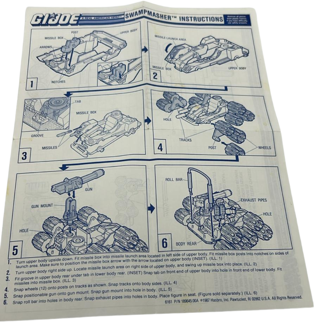 GI Joe,  Action Force Swamp Masher instructions / blueprints