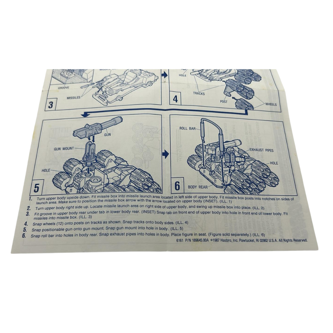 GI Joe,  Action Force Swamp Masher instructions / blueprints