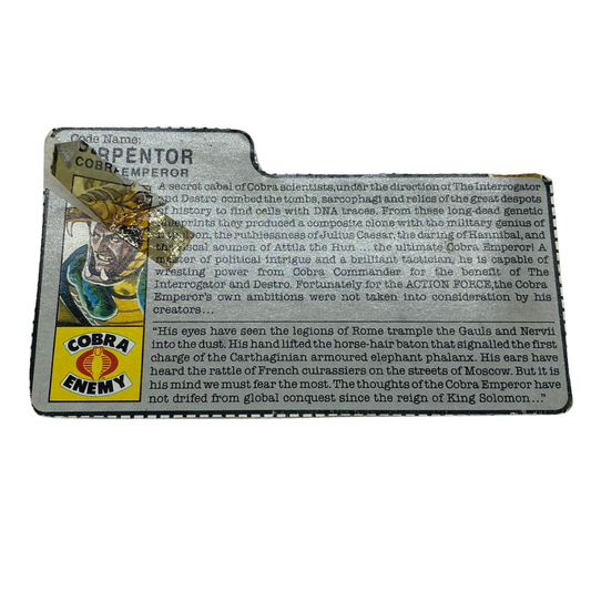 GI Joe, Action Force Serpentor filecard 134