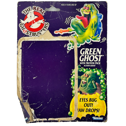 The Real Ghostbusters Slimer Green Ghost used cardback