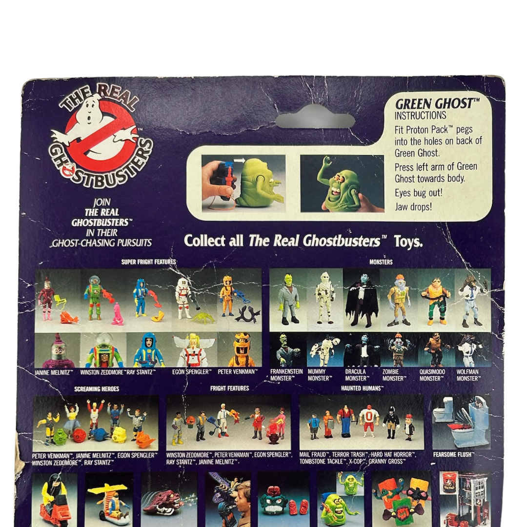 The Real Ghostbusters Slimer Green Ghost used cardback